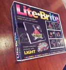 Lite-brite Magic Screen Set 200  Pegs   6 Templates Light Bright Box   New