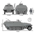 Bmc Cts  Ww2 German Hanomag Halftrack Classic Toy Soldier Plastic Armor Vehicle