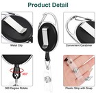 5pcs Retractable Id Name Badge Holder Reel With Belt Clip
