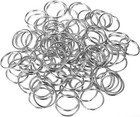 Key Rings 1inch Large Open Split Rings 100 Pack Heavy Duty Metal Keychain Silver