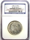 1861-o Csa Seated Liberty Confederate Half Dollar Ss Republic 50c Wb-103 - Ngc