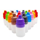 50 Pcs 5ml Plastic Squeezable Eye Liquid Dropper Bottles With Childproof Cap