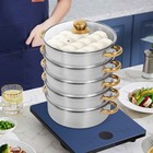 5-tier Steamer Cooking Pot  Stainless Steel Steamer Pots  Cookware Steaming Pots