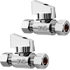 2 Pack Premium Brass 1 4  Compression X 1 4  Compression Angle 2 Pack 1 4 