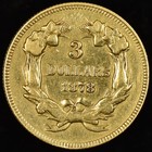 1878  3 Gold Piece     Vf Very Fine Details     Scarce Coin H31    trusted   