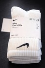 Nike Dri-fit Crew Socks 3 Pairs White Cushioned Unisex Men 8-12 Wmn 10-13
