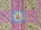 New Handmade Flannel Quilt Baby Throw Blanket Multicolored  37 X 38 Gift Girl