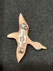 Flying Mallard Duck Hand-carved Wooden Vintage Figural Bird Brooch Pin