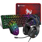 Wired Gaming Keyboard And Mouse Headset Combo Rgb Backlit For Xbox One Ps5 Ps4