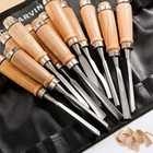 12 Piece Wood Carving Set Hand Chisel Set Professional Woodworking Gouges Kit