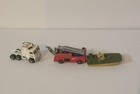 Lot Of 3 Vintage Matchbox Lesney Firetruck  Semi  Boat 