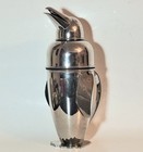 Vintage Penguin Cocktail Shaker  Stainless Steel Martini Mixer 11  Free Shipping