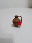 Vintage Romanian Traditional Folk Art Miniature Clay Pottery Jug Bowl And Flag