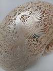 Hand Carved Nautilus Shell Phoenix Design  Real And Natural Seashell