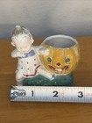 Antique German Halloween Kewpie Figure Child W Jack-o   -lantern Candy Holder 3043