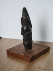 Wooden  Mounted Carved Tribal Spear Head