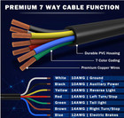 Kit Cableado Remolque 7 V  as 15ft Con Conector 7 Pines Y Caja Robusta Rv  Nuevo