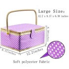 Large Sewing Basket With Accessories wooden Sewing Organizer Box For Sewing S   