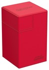 Ultimate Guard Red Flip N Tray 100  Monocolor Deck Case Card Box Ccg Mtg Tcg