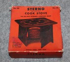 Vintage Sterno Cook Stove Canned Heat Cooking Camping No  33 Box   Instruction
