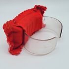 Vintage Red Wrist Pin Cushion Japan Cuff Bracelet Seamstress Sewing