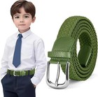 Braided Stretch Buckle Belt For Kids Boys Girls Elastic