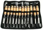 12 Piece Wood Carving Hand Chisel Tool Set Woodworking Professional Gouges New
