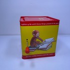 Curious George Tin Jack In The Box Toy Red Yellow Monkey Animated Fun