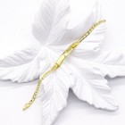 18k Layered Real Gold Filled Cuban Id Bracelet 6 Inches