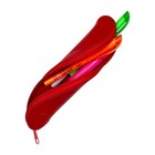 Lot Of 5   Luxury Red Leather Pen Pouch Pencil Case Twisted Zipper Gift Box New