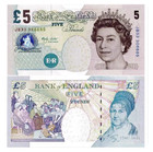 2002-2012 Great Britain England 5 Pounds P-391 New Unc Banknote