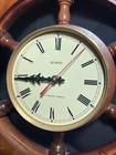 Vintage Wood Ships Wheel Brass Nautical Beach Themed Wall Us Maritime Commission