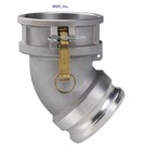 4  Type Da Camlock  45   Female Coupler X Male Adapter  Aluminum Da400al45