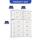 Chest Of 16 White Drawers Dresser Tall Tower Bedroom Organizer Closet Cabinet