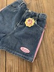 Vintage 2004 Strawberry Shortcake Denim Shorts Pink Side Stripe Girls 5t