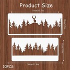 10 Pcs Pine Tree Stencils Tree Stencil Forest Stencil Wall Stencils For Paint   