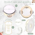 4 Inch Wooden Tambourine For Adults With Metal Jingles - Party Favor