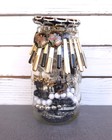 Black White Gold Silver Curated Mystery Jewelry Jar Vintage-modern 1lb11oz 1128j