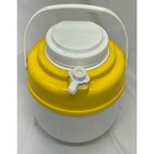 Amoco Picnic Jug Water Cooler Vintage Yellow White Insulated Spout Usa Made Rare