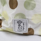 Little Giraffe Satin Dot Toddler Travel Nap Small Pillow Polka Dot Brown Green