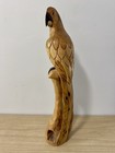 Vintage Mcm     Hand-carved Monkey Pod Wood Parrot     Hawaiian Tiki     18 5   
