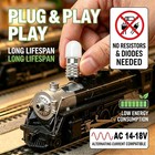 10 Pack Of Warm White  1447 18 Volt Screw Base Led Bulbs Light For Lionel Trains