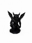 3d Printed Black Winged Gargoyle Figurine Statue Fantasy Decor
