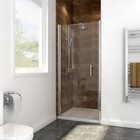Sunny Bifold pivot Swing Shower Door Enclosure Frameless Clear 1 4  Glass Panel