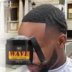 2023 Natural Wave Control Pomade For Black Men Strong Hold 360 Waves Layered