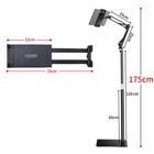 Tablet Floor Stand Steel Phone Holder 360   Rotating Ipad Mount 4-11  Retractable