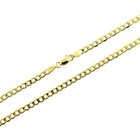 10k Yellow Gold 2 5mm 14  Curb Cuban Italian Link Chain Necklace Mens Womens