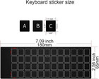 2 Pcs pack Universal Matte Korean Keyboard Alphabet Stickers  Black Background A