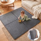 Foldable Baby Play Mat 50 x50  - 1  Thick Foam  Non-slip  Portable For Kids