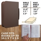 Leather Bible Cover Case For Men  Women     Large 7 X 10 1 In     Brown